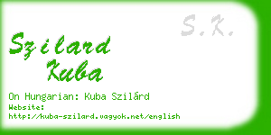 szilard kuba business card